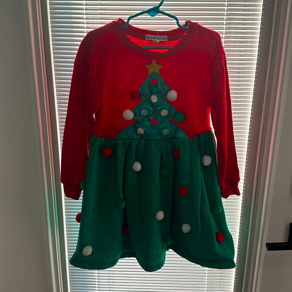 Mad Engine Light up‎ Christmas Tree Sweatshirt Dress